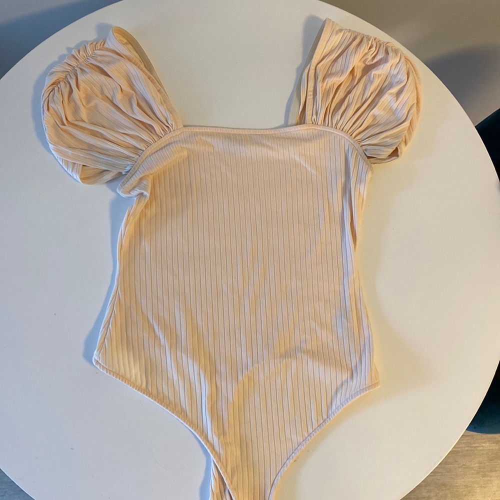 Pink off the shoulder Free People bodysuit